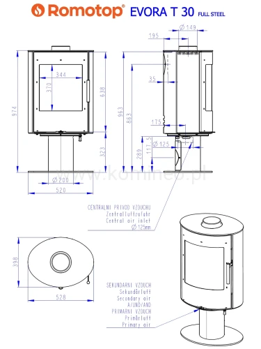 Schemat ROMOTOP EVORA T 30 metal