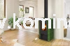 Piec kominkowy ROMOTOP SIENA N 02 zielony aranżacja.webp