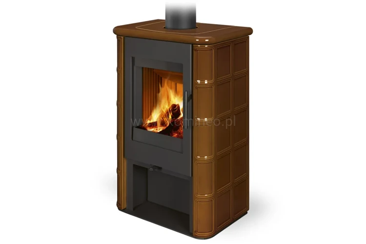 Piec kominkowy kaflowy ROMOTOP SIENA N 02 brązowy