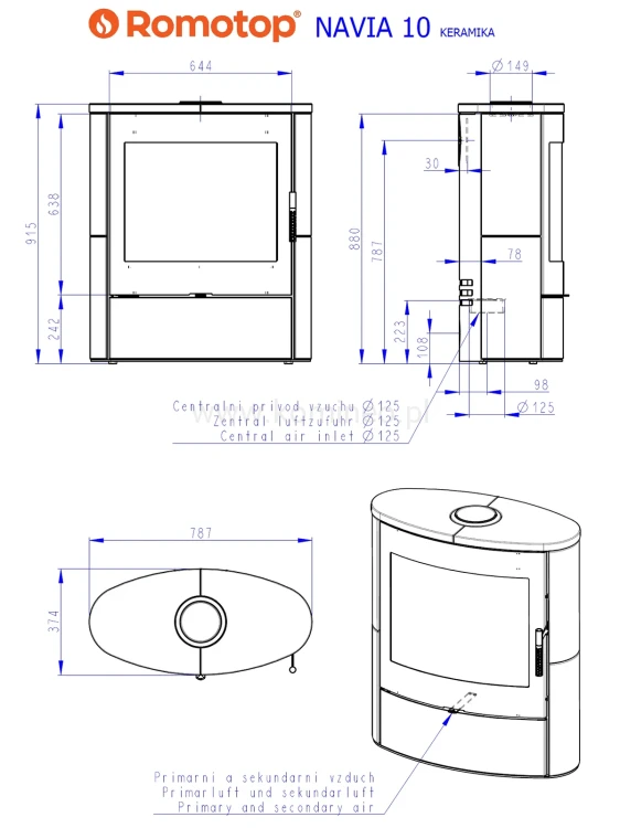 Schemat ROMOTOP NAVIA 10 ceramika