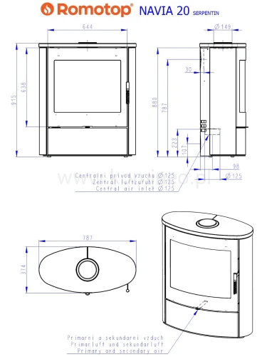 Schemat ROMOTOP NAVIA 20 kamień