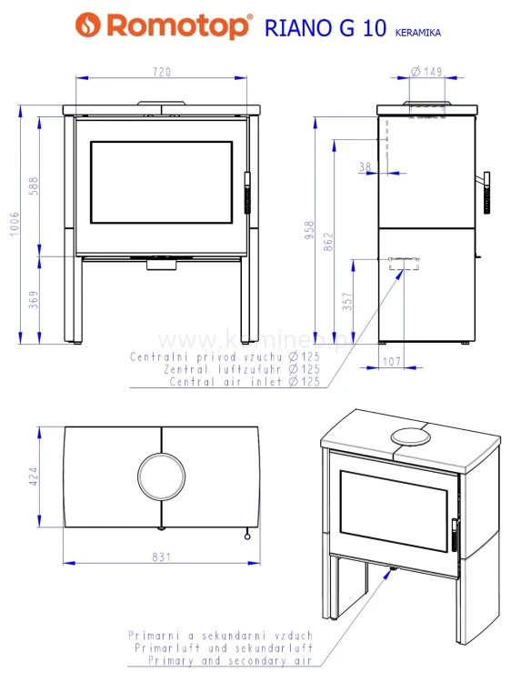 Schemat ROMOTOP RIANO G 10 ceramika