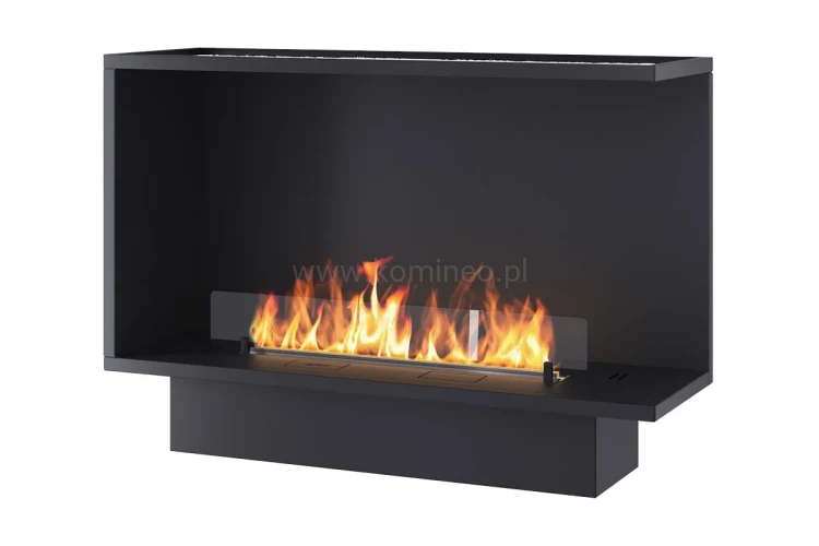 INFIRE ETRONIC BASIC R 1000 - biokominek automatyczny do zabudowy narożny prawy z palnikiem 800