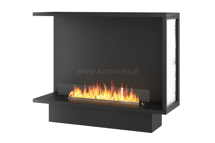 INFIRE ETRONIC BASIC L 1000 - biokominek automatyczny do zabudowy narożny lewy z palnikiem 800
