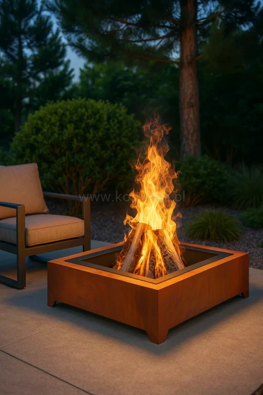 Palenisko ogrodowe INGARDEN CORTEN SQUARE 1000
