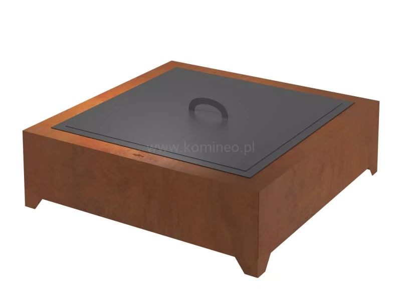 Palenisko ogrodowe INGARDEN CORTEN SQUARE 1000 z pokrywą