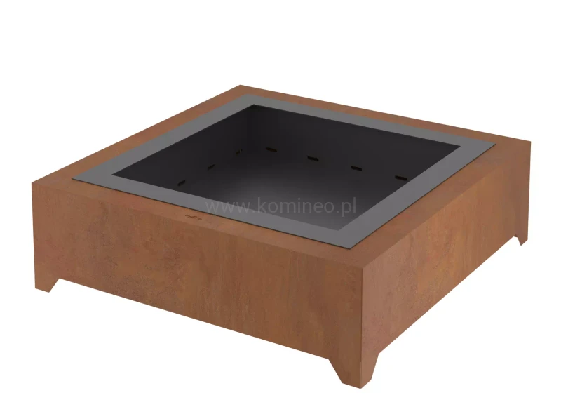 Palenisko ogrodowe ze stali corten INGARDEN CORTEN SQUARE 1000