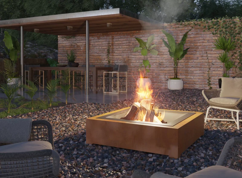 Palenisko ogrodowe INGARDEN CORTEN SQUARE 1000