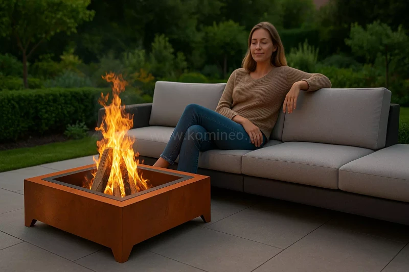 Palenisko ogrodowe INGARDEN CORTEN SQUARE 1000