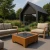 Palenisko ogrodowe INGARDEN CORTEN SQUARE 1000 ze stali corten z pokrywą, w ogrodzie