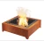 Palenisko ogrodowe ze stali corten INGARDEN CORTEN SQUARE 1000