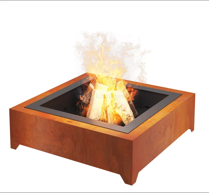 Palenisko ogrodowe ze stali corten INGARDEN CORTEN SQUARE 1000