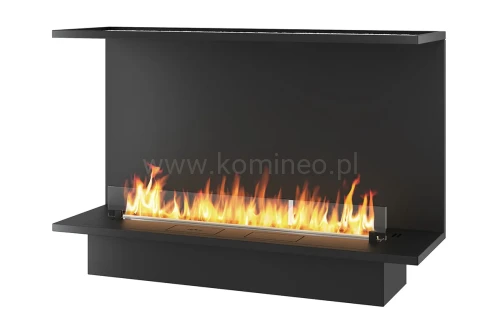 INFIRE ETRONIC C 1200 - trójstronny biokominek automatyczny do zabudowy z palnikiem 1000