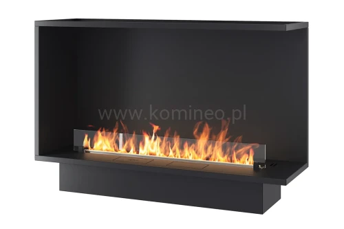 INFIRE ETRONIC R 1200 - biokominek automatyczny do zabudowy narożny prawy z palnikiem 1000