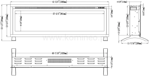 Emotion Flame REGAL 106 Kominek elektryczny - schemat