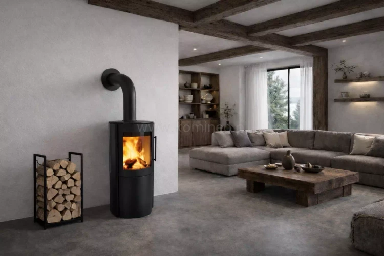 HAJDUK COMPACT Piec kominkowy stalowy - aranżacja
