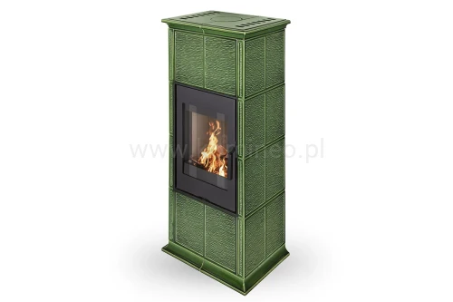 ROMOTOP GREMIO 3 zielony - piec kominkowy kaflowy