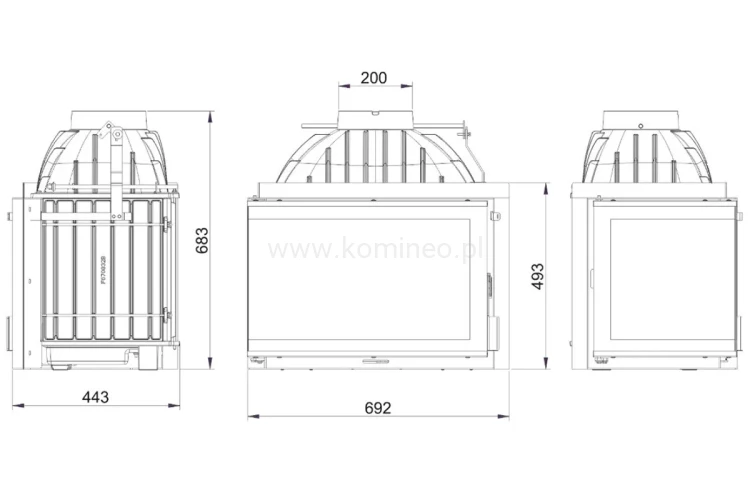 Schemat wkładu INVICTA 6273-73 szyba lewa
