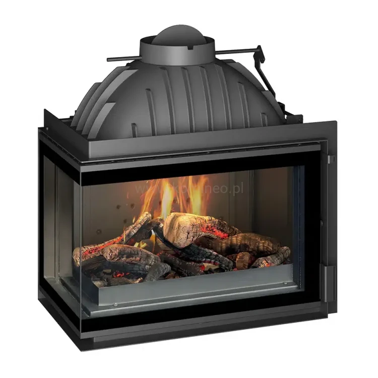 Wkład kominkowy żeliwny INVICTA 6273-73 szyba lewa - z dolotem powietrza