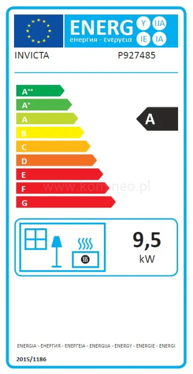 Etykieta energetyczna INVICTA 9274-85 COMPACT