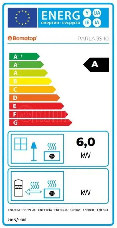 Etykieta Energetyczna ROMOTOP PARLA 3S 10 ceramika