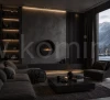 INFIRE INCYRCLE WALL SLIM LINE CZARNY Biokominek okrągły do zawieszenia na ścianie