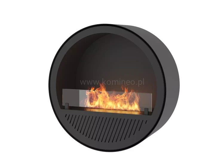 INFIRE INCYRCLE WALL SLIM LINE CZARNY Biokominek okrągły do zawieszenia na ścianie