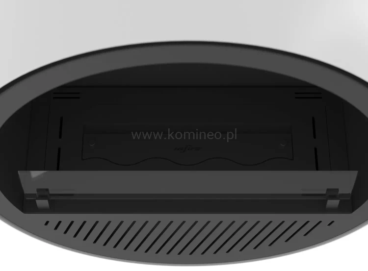 INFIRE INCYRCLE WALL SLIM LINE BIAŁO-CZARNY Biokominek okrągły do zawieszenia na ścianie