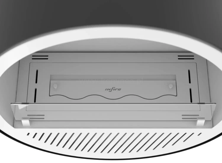 INFIRE INCYRCLE WALL SLIM LINE CZARNO-BIAŁY Biokominek okrągły do zawieszenia