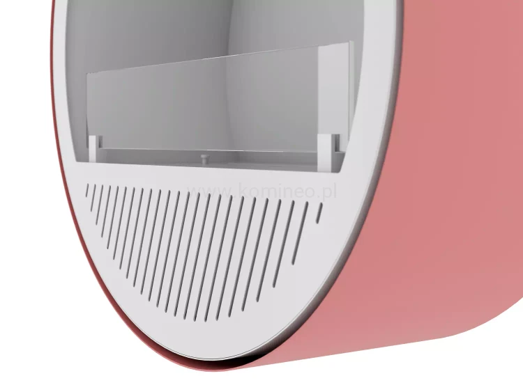 INFIRE INCYRCLE WALL SLIM LINE RÓŻOWO-BIAŁY Biokominek okrągły do zawieszenia na ścianie