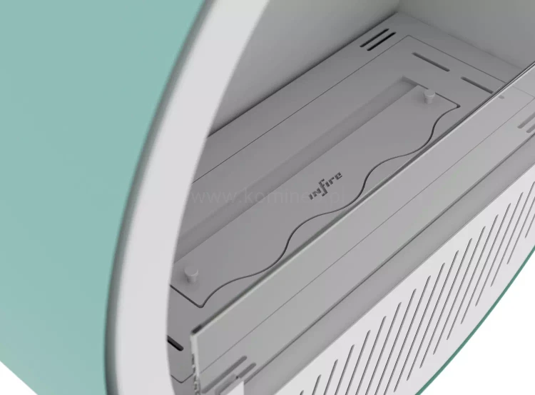 INFIRE INCYRCLE WALL SLIM LINE ZIELONO-BIAŁY Biokominek okrągły do zawieszenia na ścianie