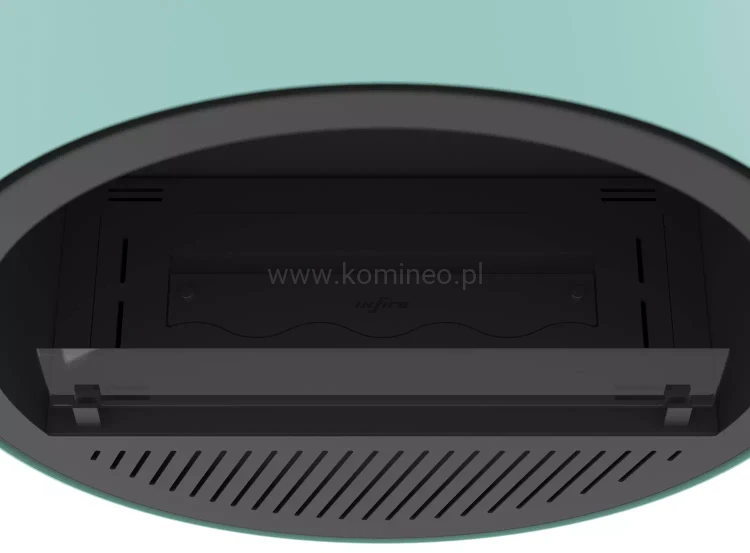 INFIRE INCYRCLE WALL SLIM LINE ZIELONO-CZARNY Biokominek okrągły do zawieszenia na ścianie