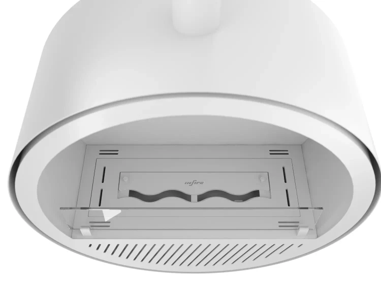 INFIRE INCYRCLE SLIM LINE BIAŁY Biokominek okrągły mocowany do sufitu, z rurą