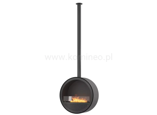 INFIRE INCYRCLE SLIM LINE CZARNY Biokominek okrągły mocowany do sufitu