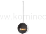 INFIRE INCYRCLE SLIM LINE BIAŁO-CZARNY Biokominek okrągły mocowany do sufitu