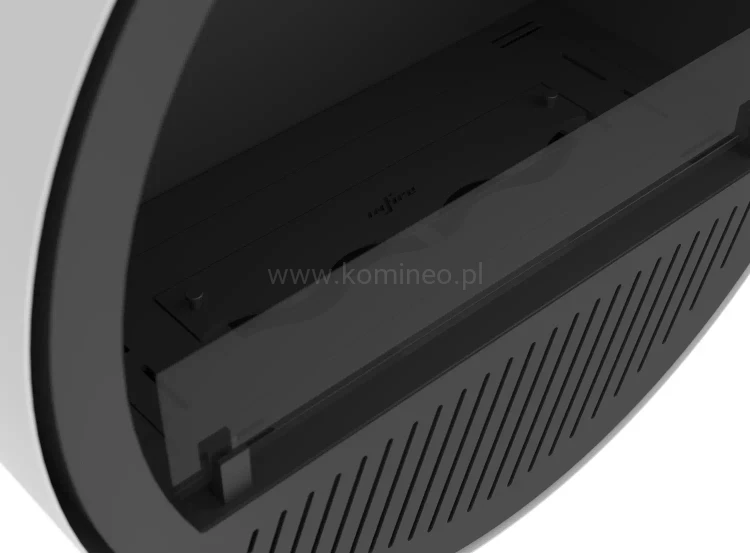 INFIRE INCYRCLE SLIM LINE BIAŁO-CZARNY Biokominek okrągły mocowany do sufitu