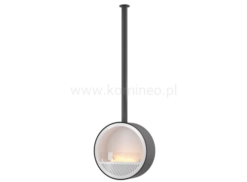 INFIRE INCYRCLE SLIM LINE CZARNO-BIAŁY Biokominek okrągły mocowany do sufitu