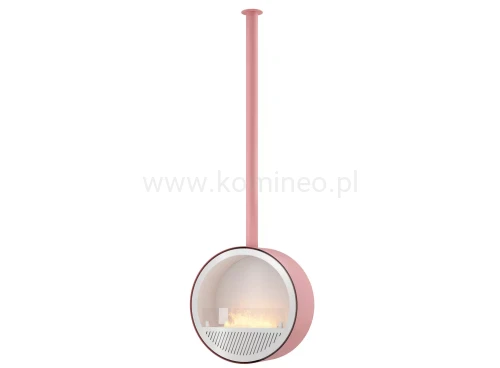 INFIRE INCYRCLE SLIM LINE RÓŻOWO-BIAŁY Biokominek okrągły mocowany do sufitu