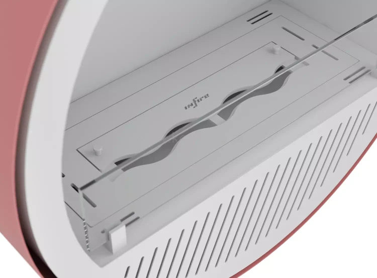 INFIRE INCYRCLE SLIM LINE RÓŻOWO-BIAŁY Biokominek okrągły mocowany do sufitu