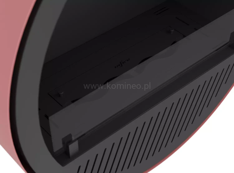 INFIRE INCYRCLE SLIM LINE RÓŻOWO-CZARNY Biokominek okrągły mocowany do sufitu