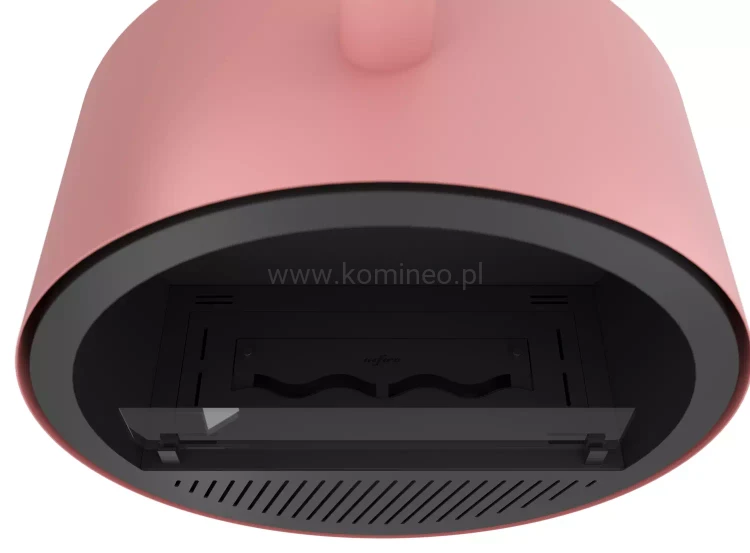 INFIRE INCYRCLE SLIM LINE RÓŻOWO-CZARNY Biokominek okrągły mocowany do sufitu