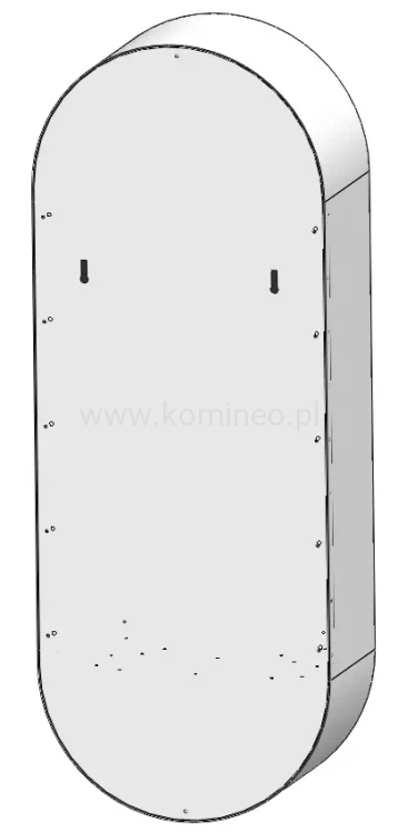 INFIRE INCYRCLE VERT SLIM LINE ZIELONO-CZARNY Biokominek do zawieszenia na ścianie
