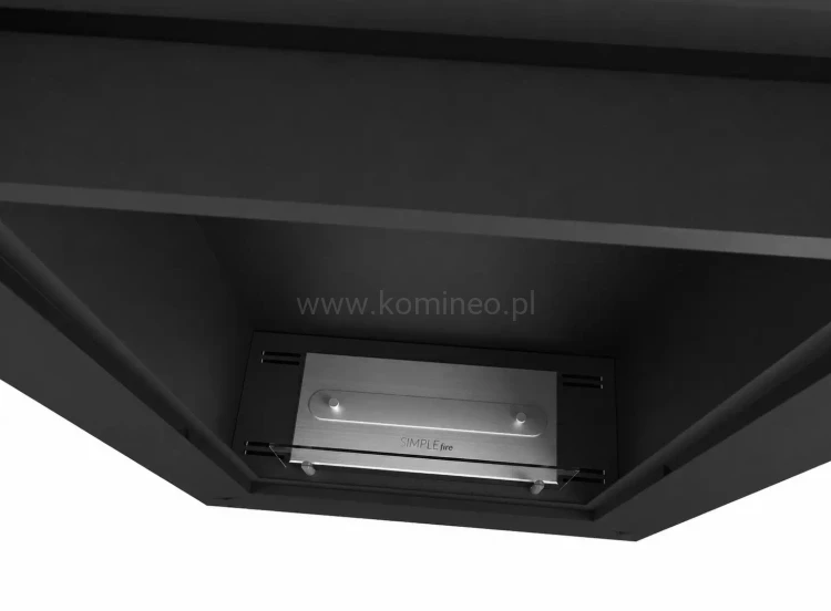 Biokominek do zabudowy lub powieszenia na ścianie SIMPLE fire FRAME 550 CZARNY MAT