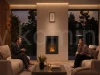 Biokominek do zabudowy lub powieszenia na ścianie SIMPLE fire FRAME 550 CZARNY MAT