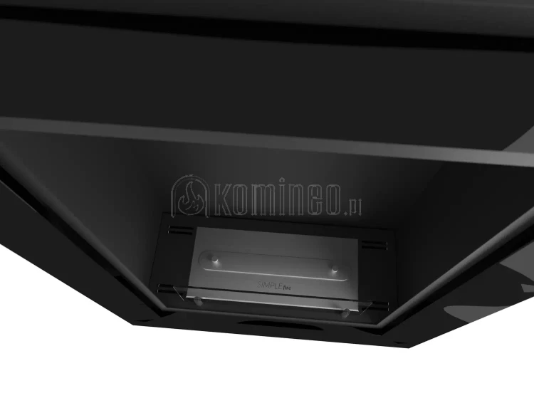 Biokominek SIMPLE fire FRAME 550 CZARNY POŁYSK, do zabudowy lub powieszenia na ścianie, biokominek pionowy
