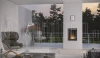 Biokominek SIMPLE fire FRAME 550 CZARNY POŁYSK, do zabudowy lub powieszenia na ścianie, biokominek pionowy