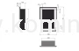 Biokominek SIMPLE fire FRAME 550 CZARNY POŁYSK, do zabudowy lub powieszenia na ścianie, biokominek pionowy