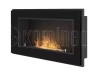 Biokominek SIMPLE fire FRAME 900 CZARNY POŁYSK - biokominek do zabudowy lub powieszenia na ścianie, szerokość 90 cm, z szybą
