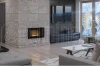 Biokominek SIMPLE fire FRAME 900 CZARNY POŁYSK - biokominek do zabudowy lub powieszenia na ścianie, szerokość 90 cm, z szybą