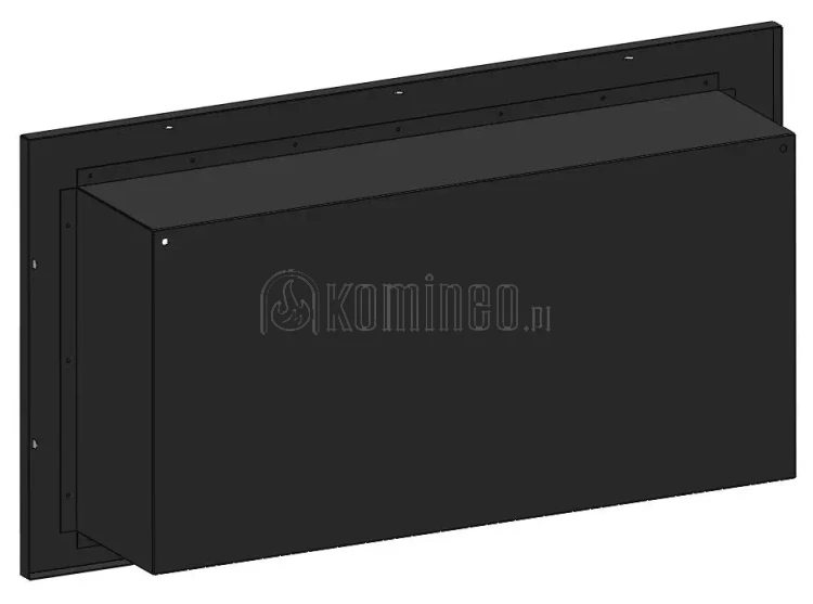 Biokominek SIMPLE fire FRAME 900 CZARNY POŁYSK - biokominek do zabudowy lub powieszenia na ścianie, szerokość 90 cm, z szybą